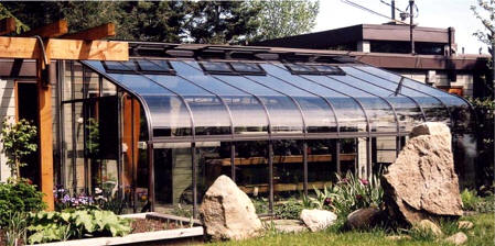 太平洋玻璃倾斜温室单钢化玻璃，棕色房屋